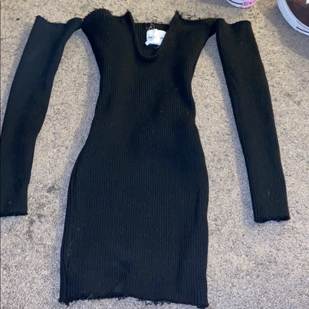 Block off the shoulder dress